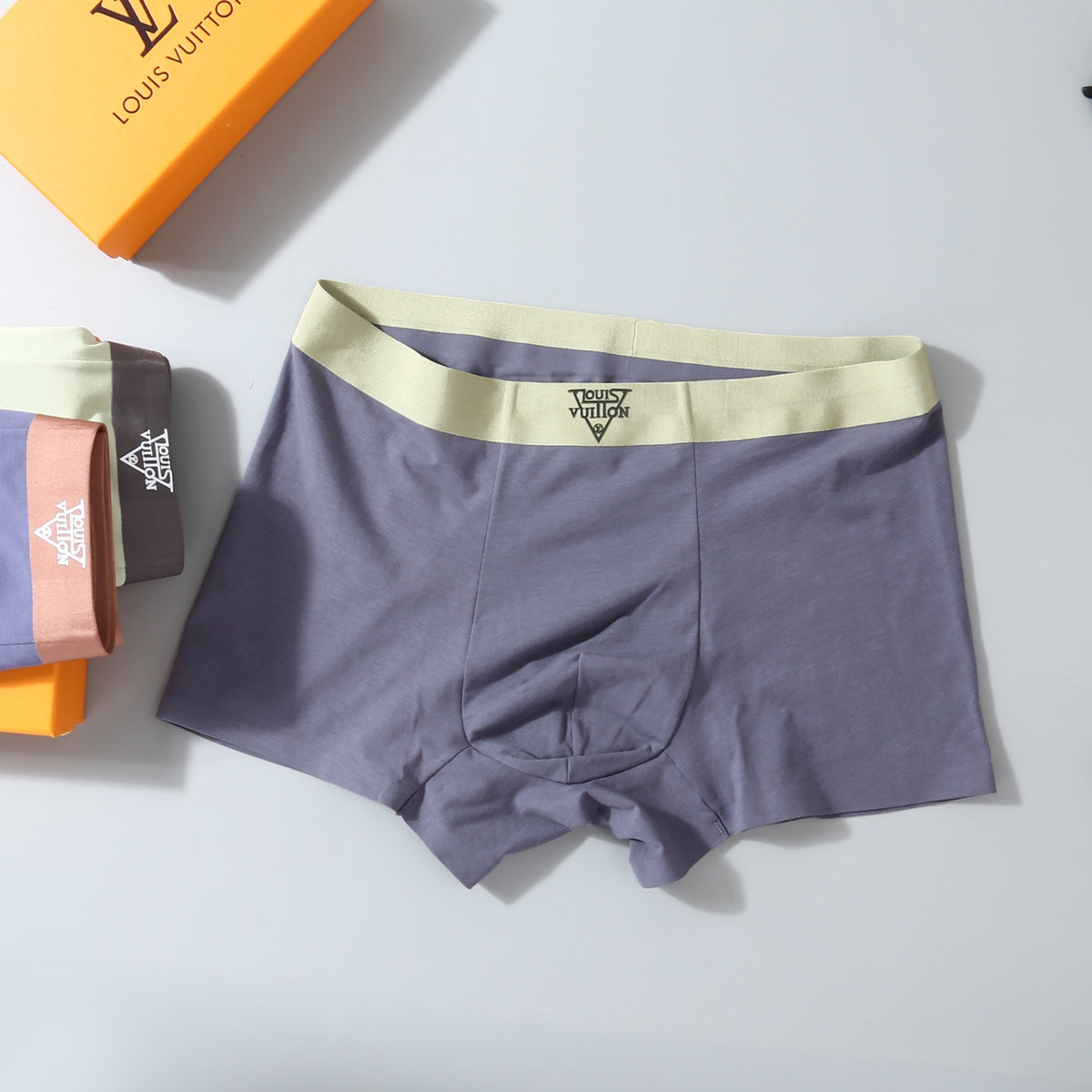 Louis Vuitton Pale Lime Blue Grey Broad Waist Boxer Briefs, image 7