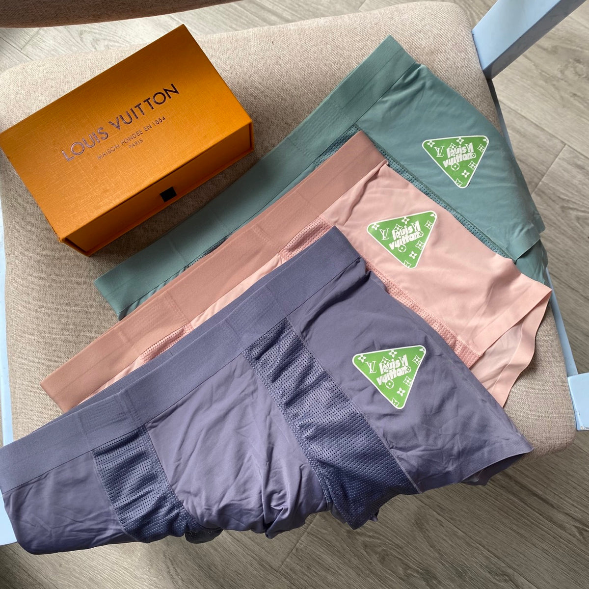 Louis Vuitton Muted Shades Triangle Leg Motif Boxer Briefs, image 1