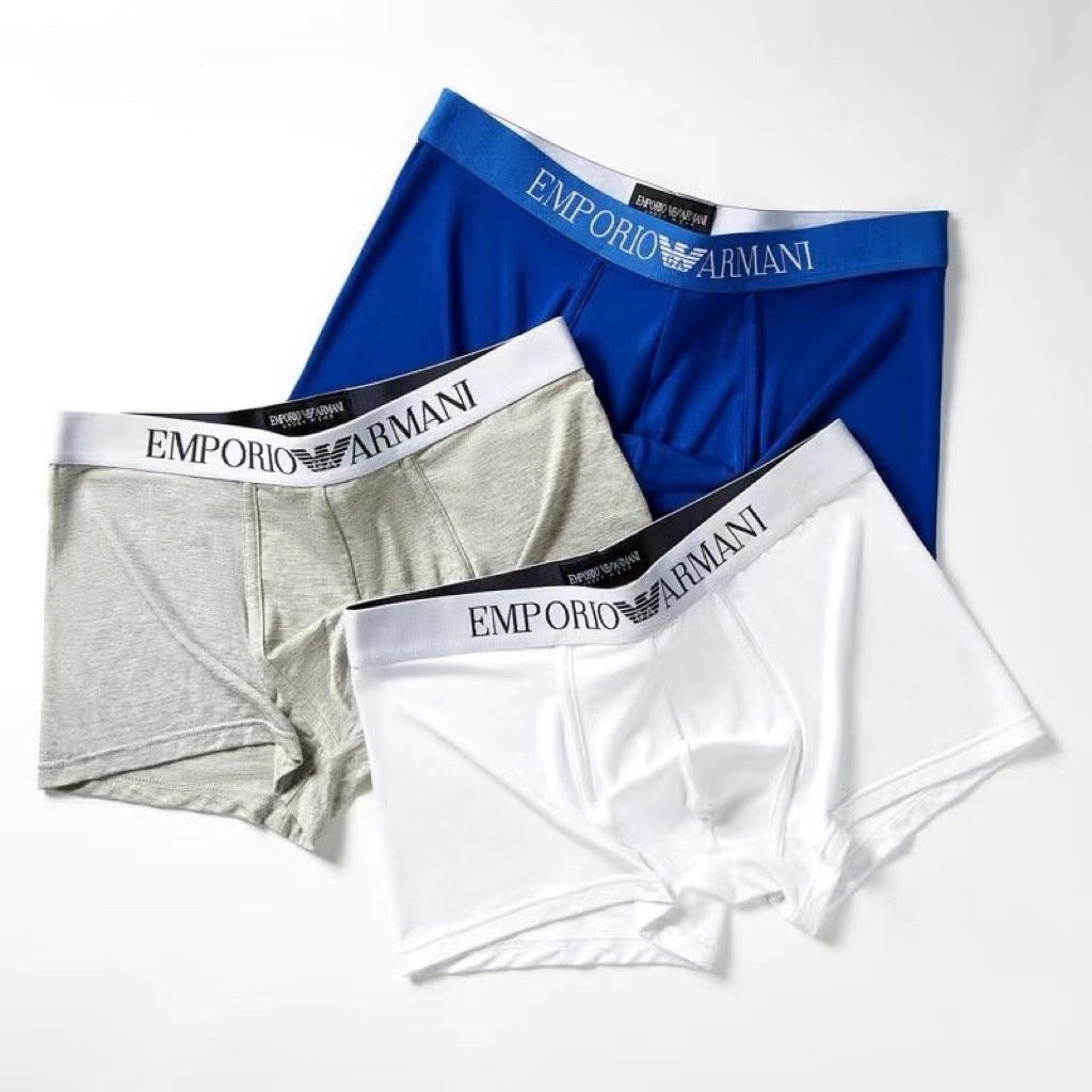 Armani Contrast Wordmark Boxer Briefs, Box of 3, gallery image 2
