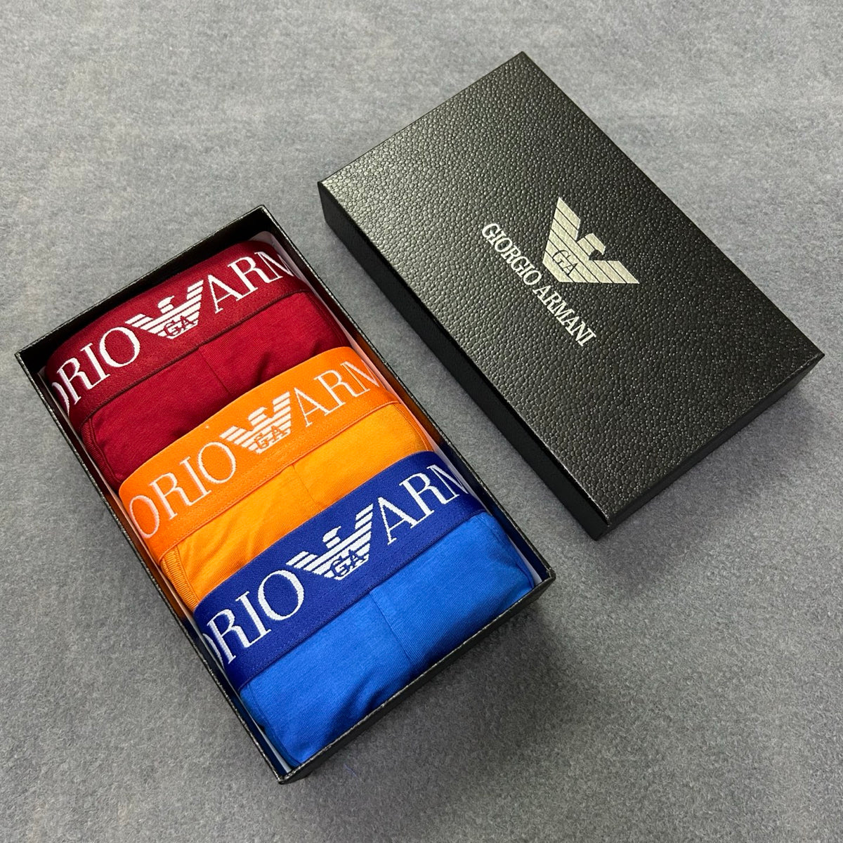 Armani Contrast Wordmark Boxer Briefs, Box of 3, gallery image 4