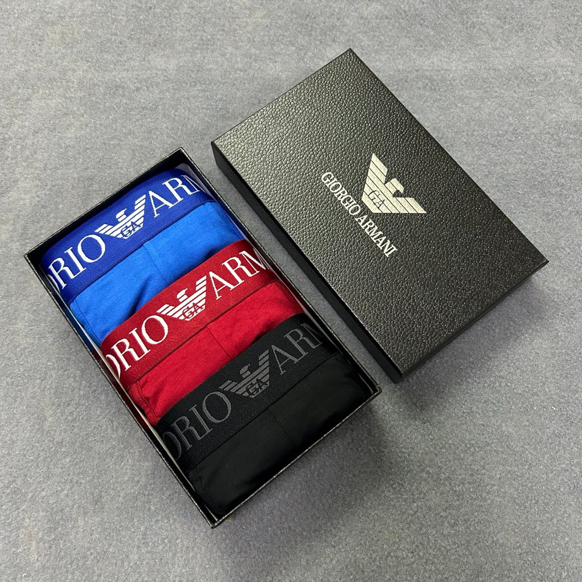 Armani Contrast Wordmark Boxer Briefs, Box of 3, gallery image 7