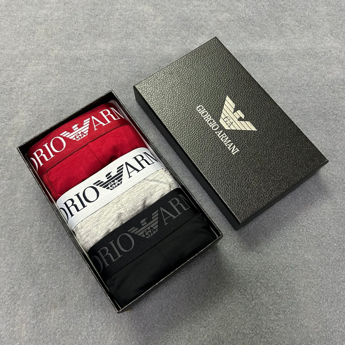 Armani Contrast Wordmark Boxer Briefs, Box of 3, gallery image 6