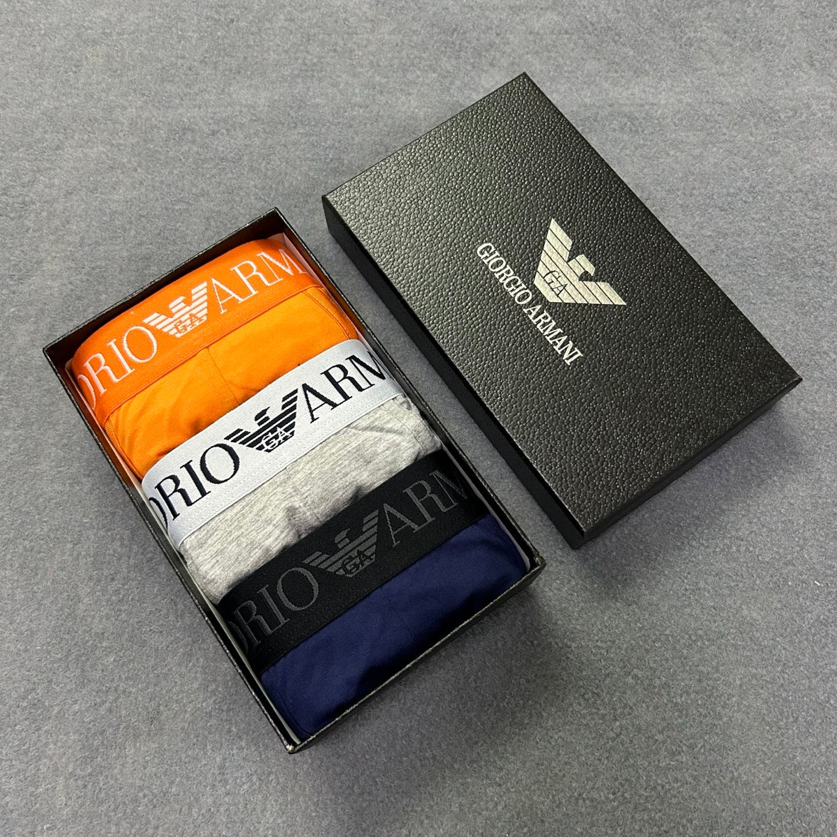 Armani Contrast Wordmark Boxer Briefs, Box of 3, gallery image 8