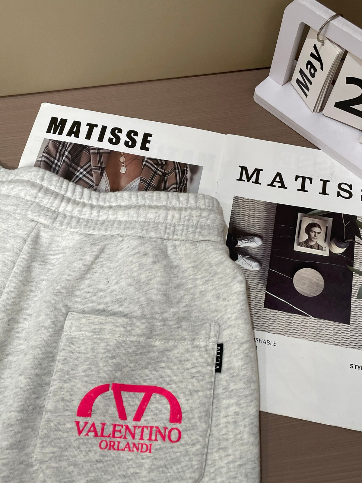 Valentino VLTN Drawstring Shorts with Pink Emblem, product gallery image 7