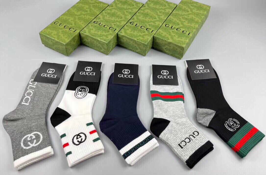 Gucci White Black Bold Emblem Ankle Socks, image 10