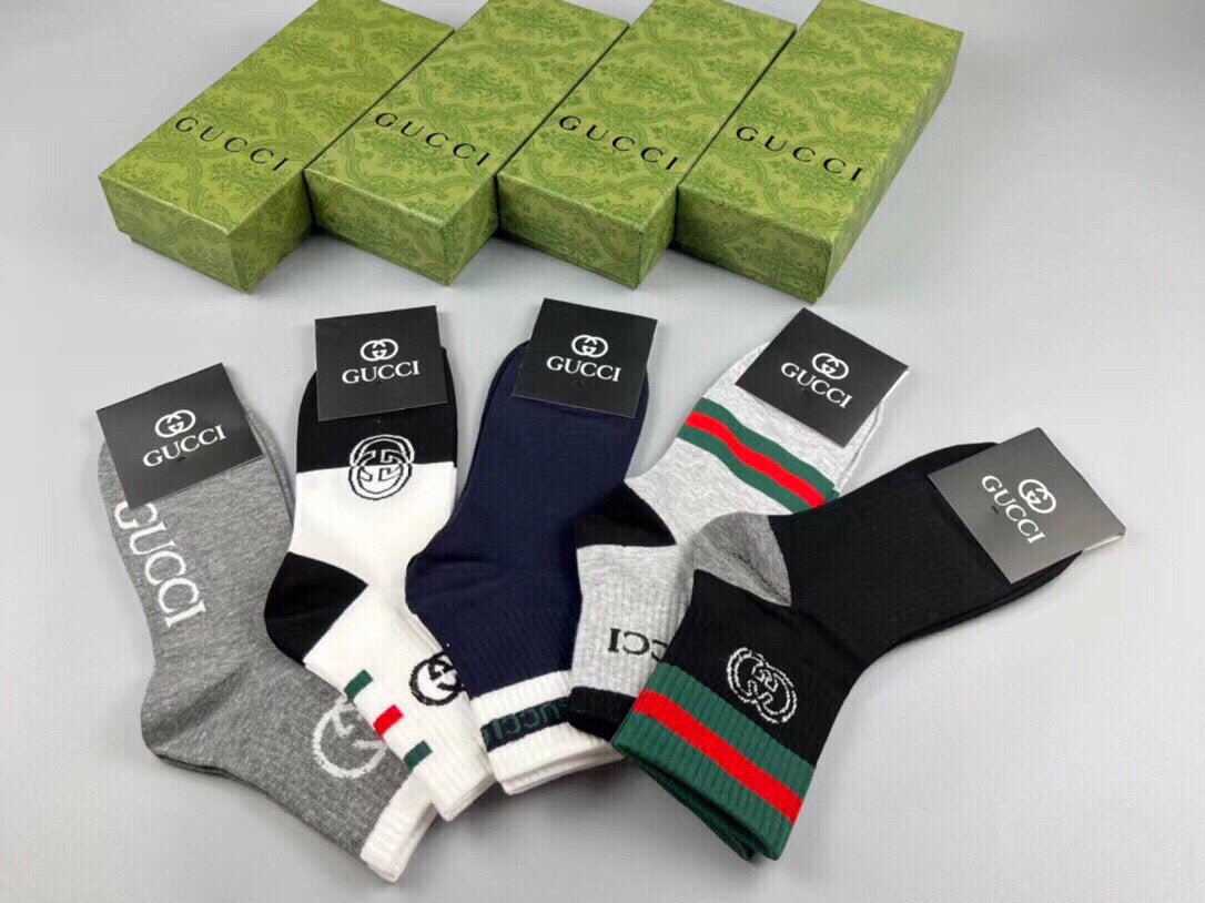 Gucci White Black Bold Emblem Ankle Socks, image 12