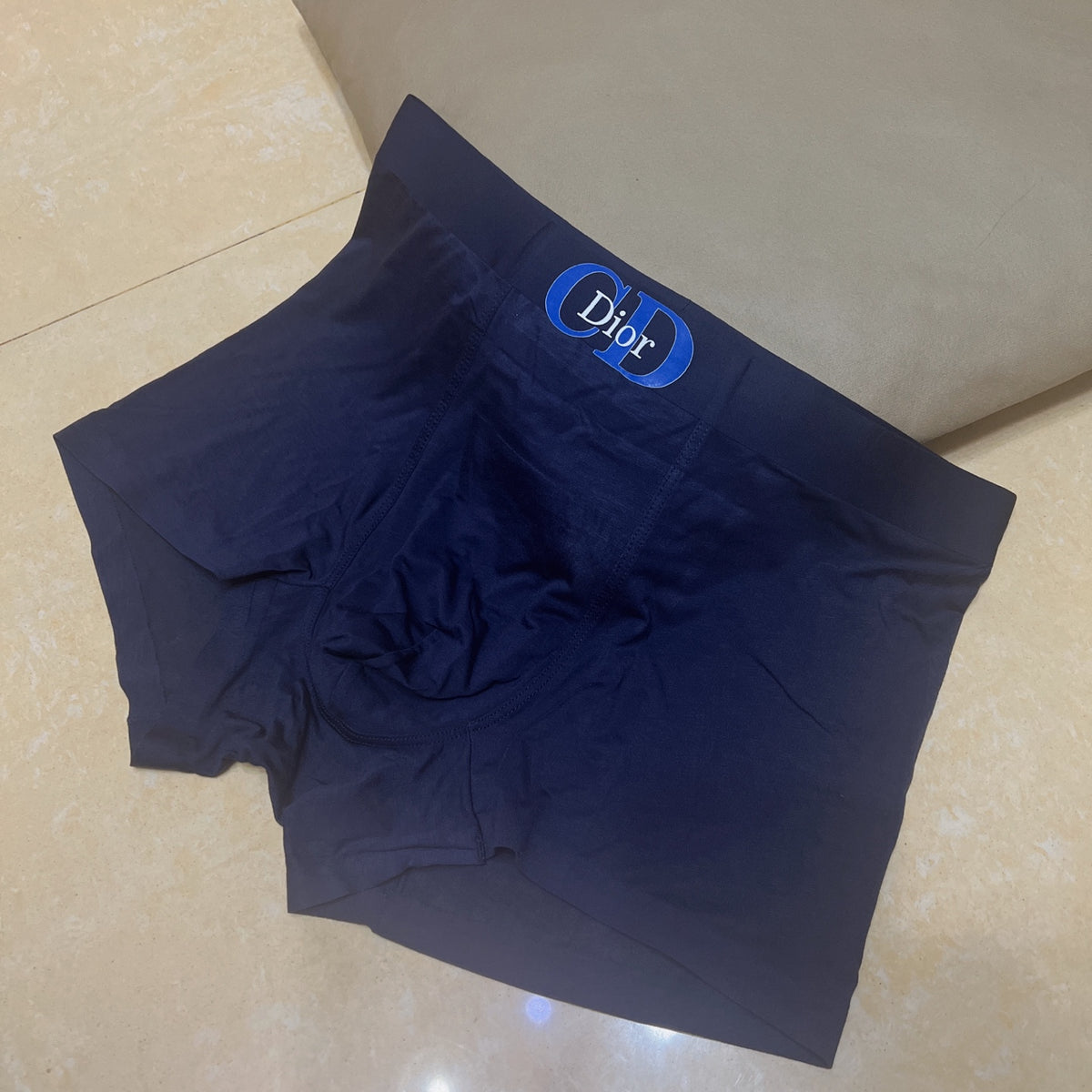 Dior Navy Tonal Large Flower Boxer Briefs, image 1