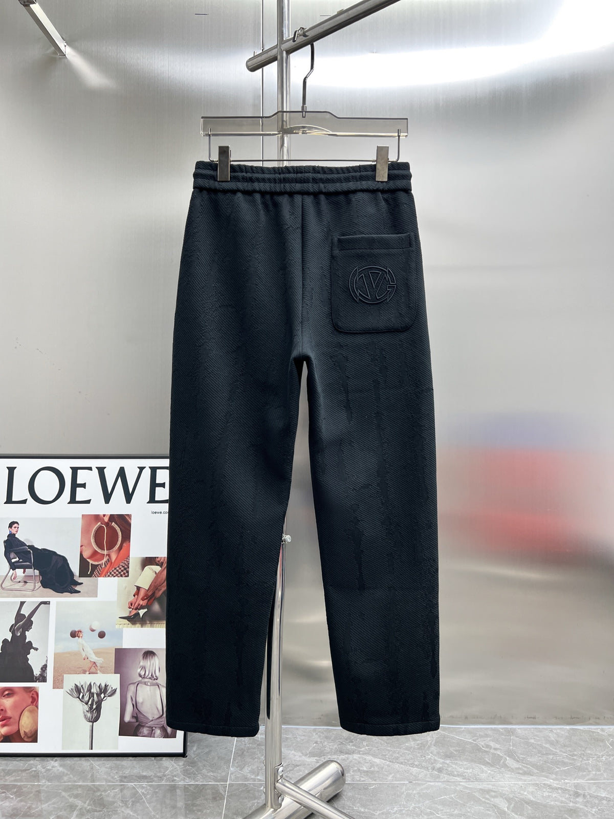 Valentino Casual Trousers with Drawstring Waist, Dark, product gallery image 2
