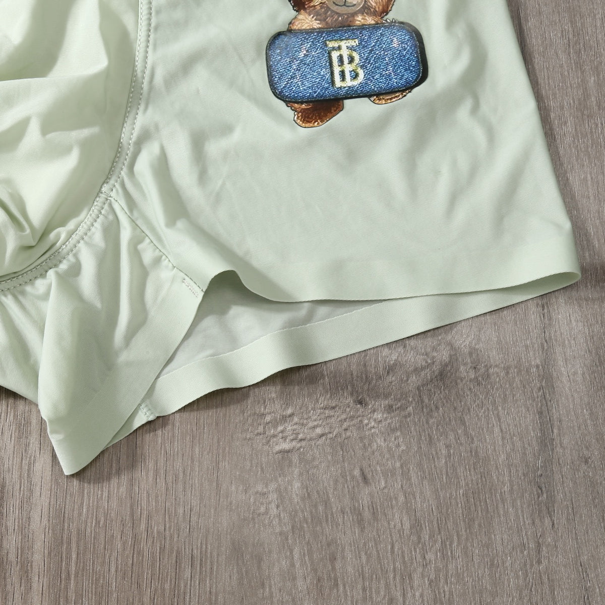 Burberry Beige Mint Grey Small Cartoon Bear Boxer Briefs, image 9