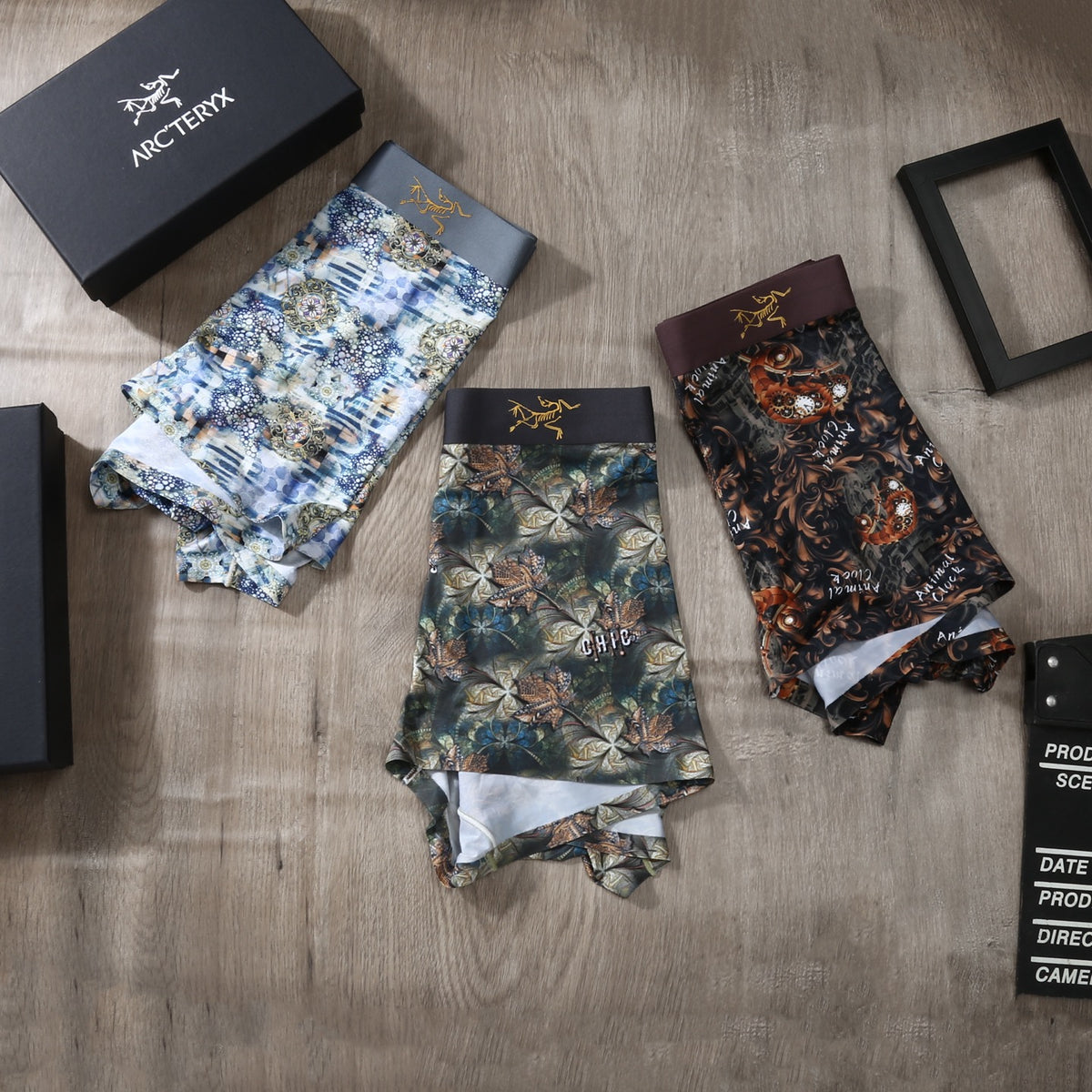 Arc'teryx Dark Multicolour Landscape Print Boxer Briefs, image 6