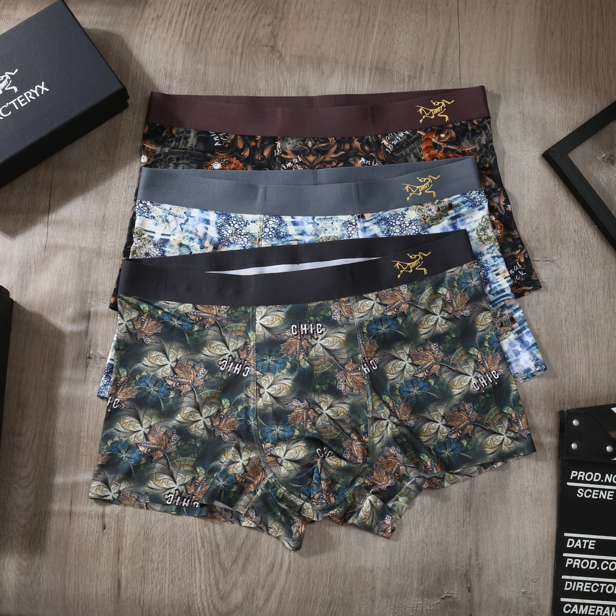 Arc'teryx Dark Multicolour Landscape Print Boxer Briefs, image 1