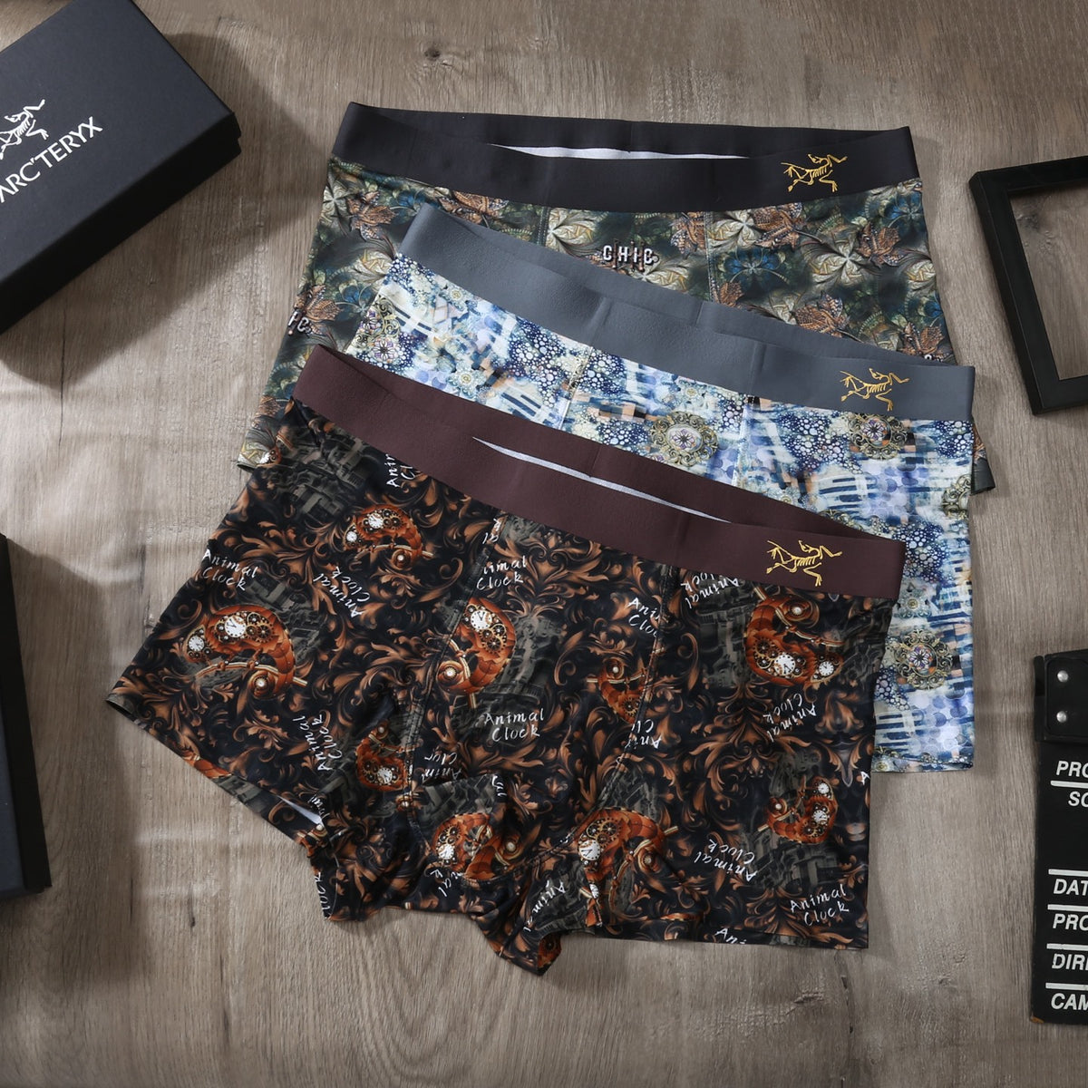 Arc'teryx Dark Multicolour Landscape Print Boxer Briefs, image 3