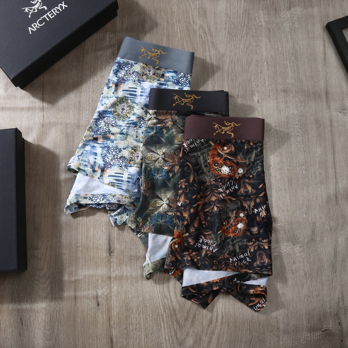 Arc'teryx Dark Multicolour Landscape Print Boxer Briefs, image 5