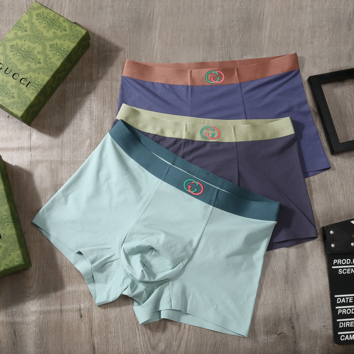 Gucci Muted Wide Two Tone Waist Boxer Briefs, image 4