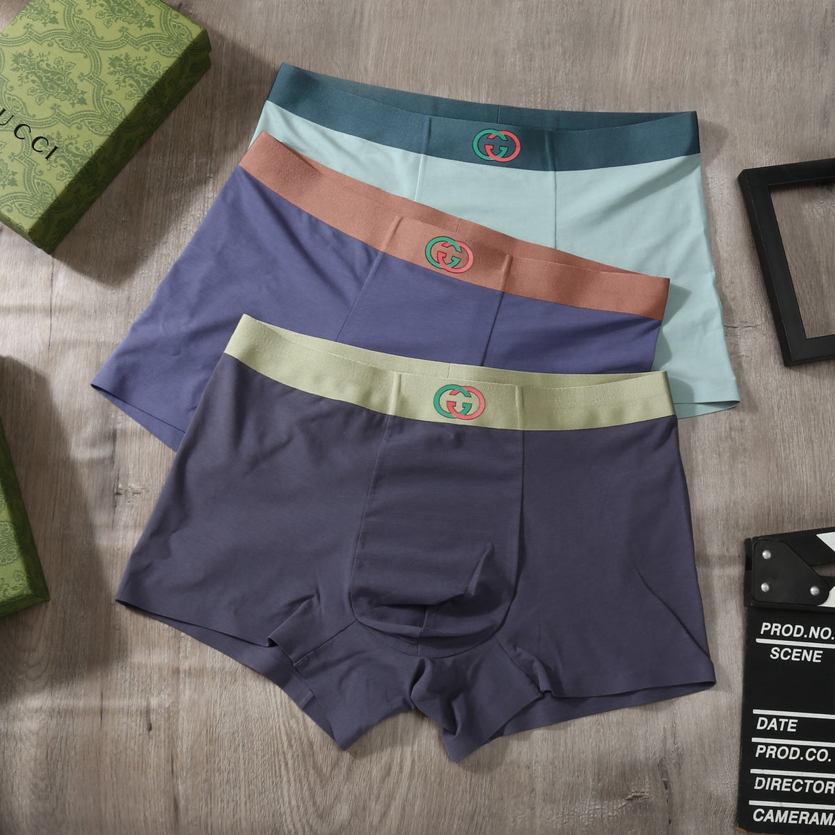 Gucci Muted Wide Two Tone Waist Boxer Briefs, image 3