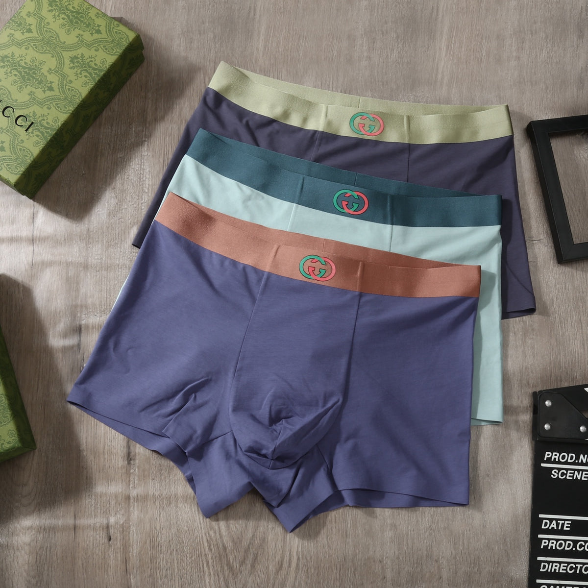 Gucci Muted Wide Two Tone Waist Boxer Briefs, image 1