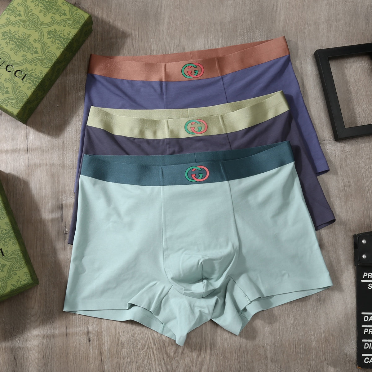 Gucci Muted Wide Two Tone Waist Boxer Briefs, image 2