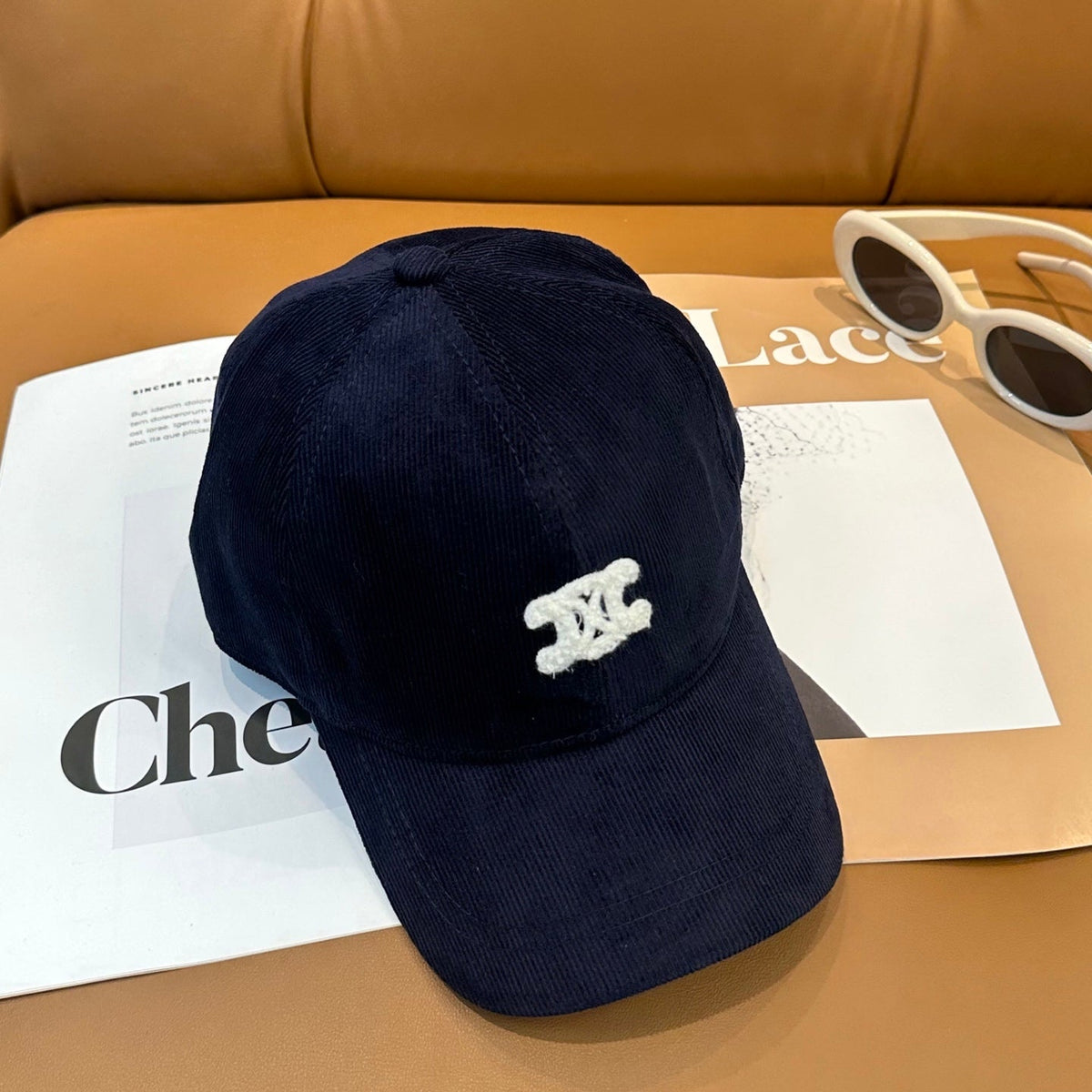 Celine Corduroy Baseball Cap - image 5