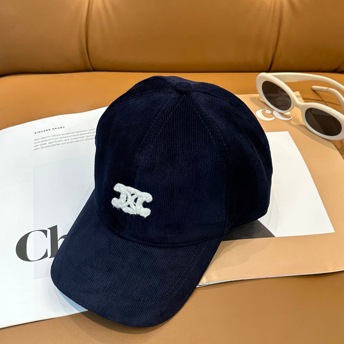 Celine Corduroy Baseball Cap - image 2