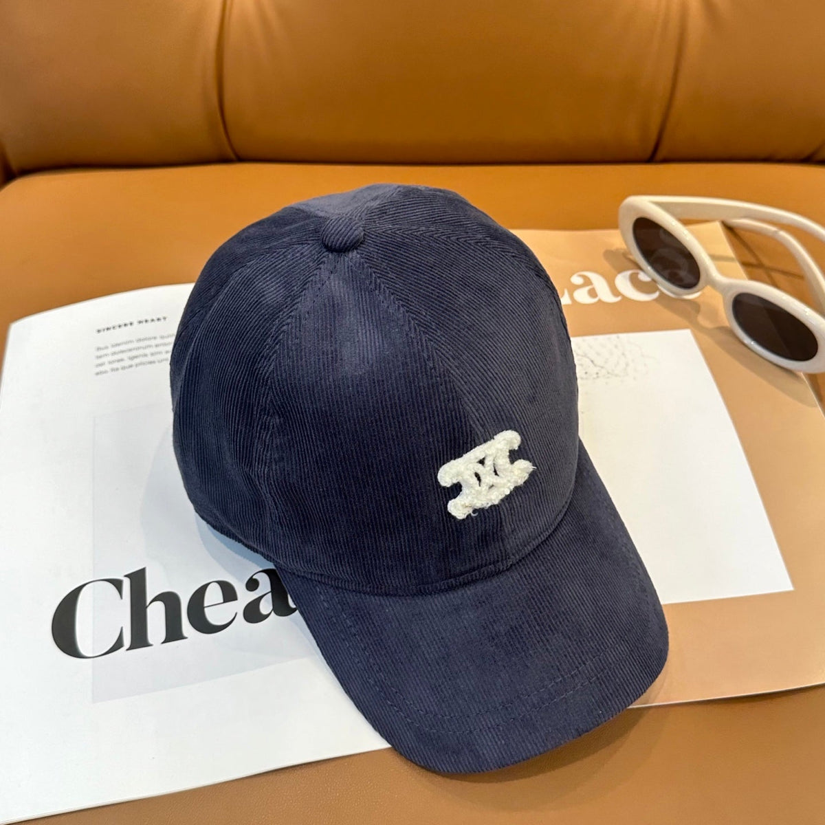 Celine Corduroy Baseball Cap - image 5