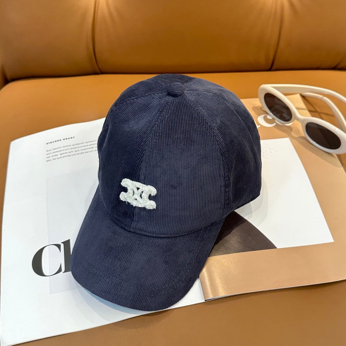 Celine Corduroy Baseball Cap - image 6