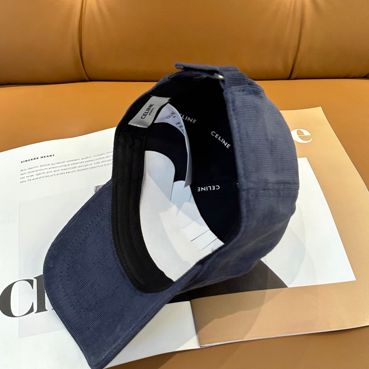 Celine Corduroy Baseball Cap - image 4