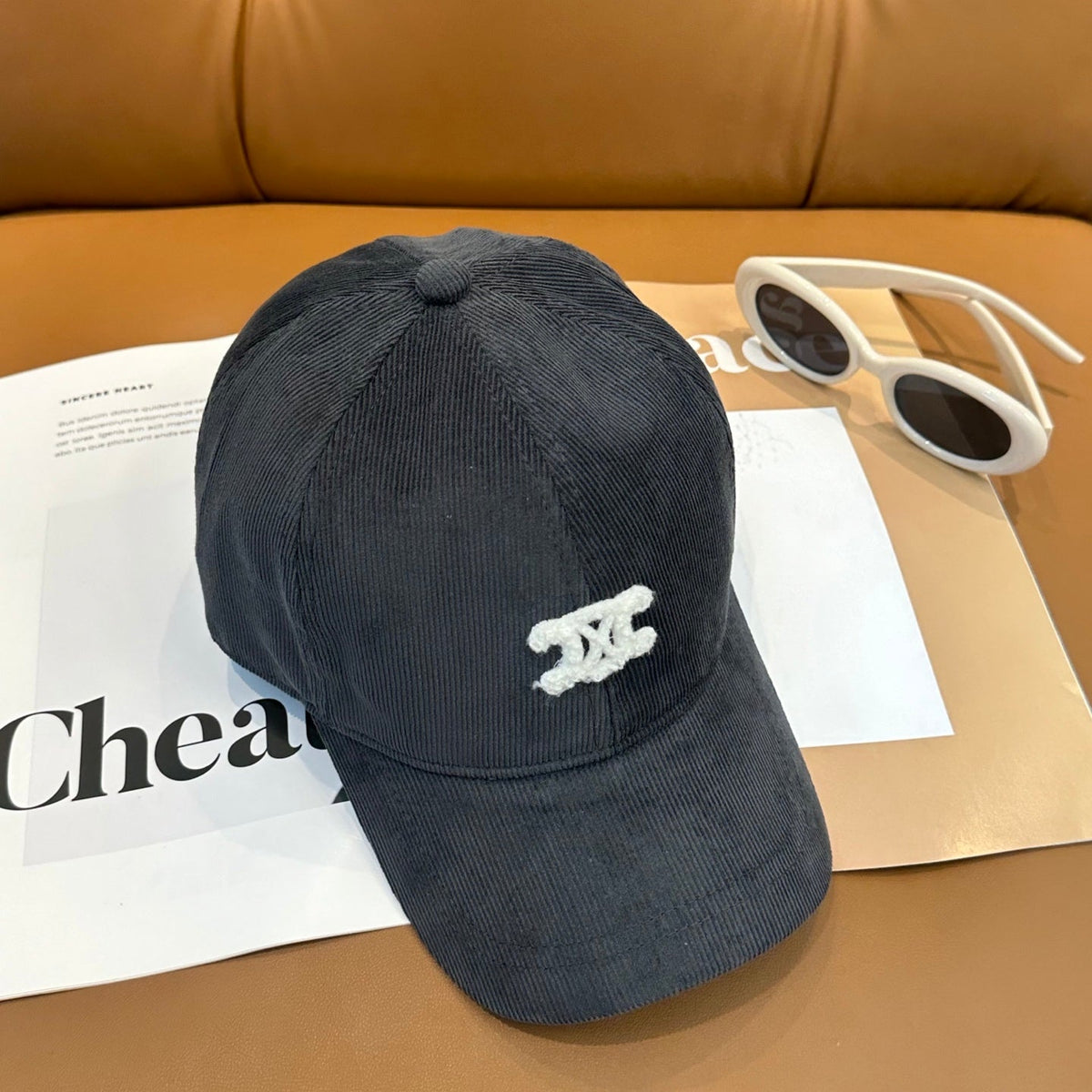 Celine Corduroy Baseball Cap - image 8