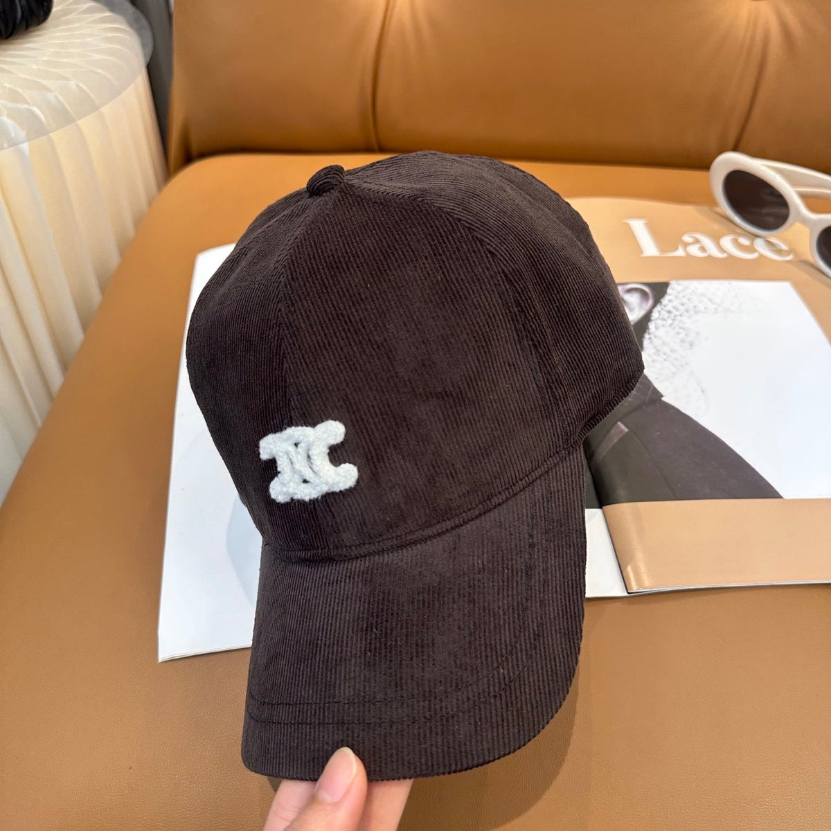 Celine Corduroy Baseball Cap - image 2