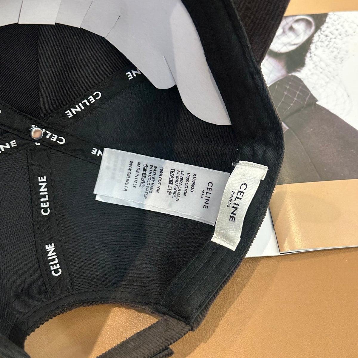 Celine Corduroy Baseball Cap - image 7