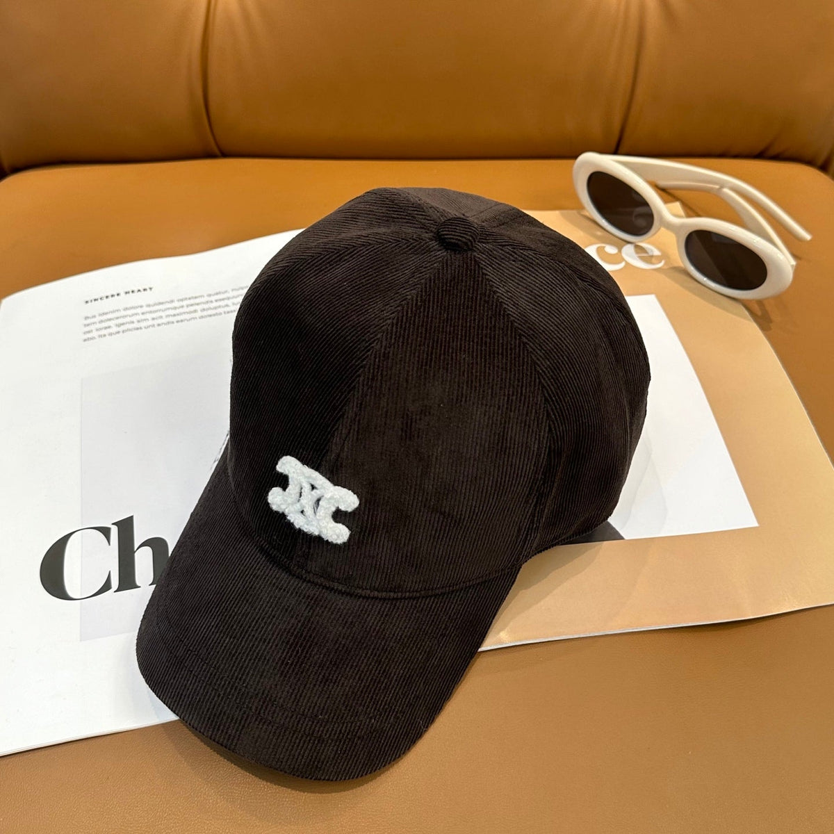Celine Corduroy Baseball Cap - image 6