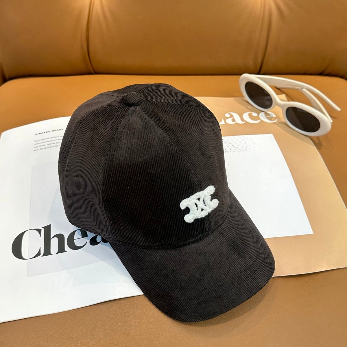 Celine Corduroy Baseball Cap - image 8