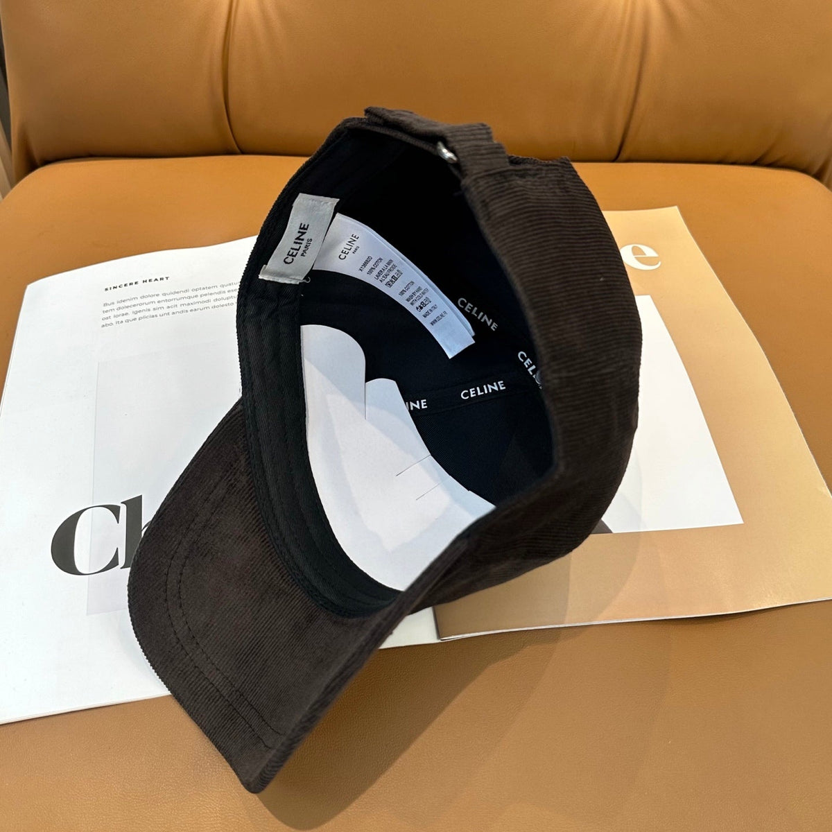 Celine Corduroy Baseball Cap - image 4