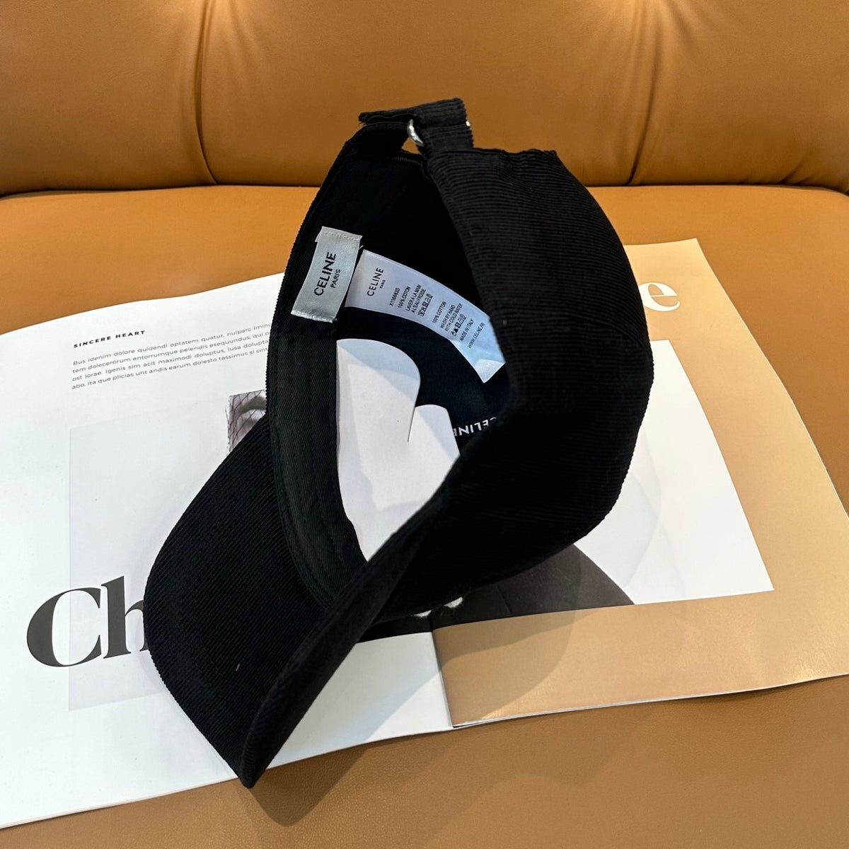 Celine Corduroy Baseball Cap - image 4