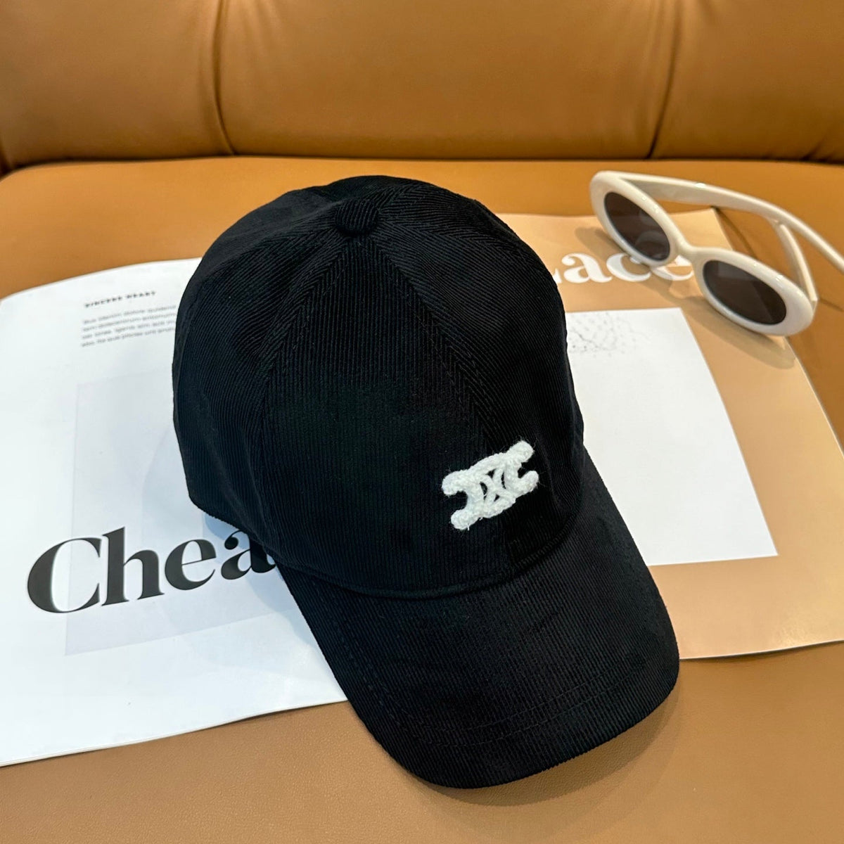 Celine Corduroy Baseball Cap - image 5