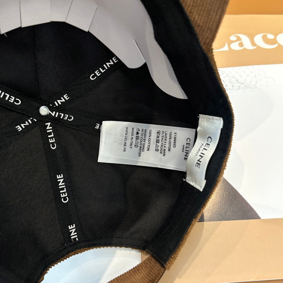 Celine Corduroy Baseball Cap - image 7