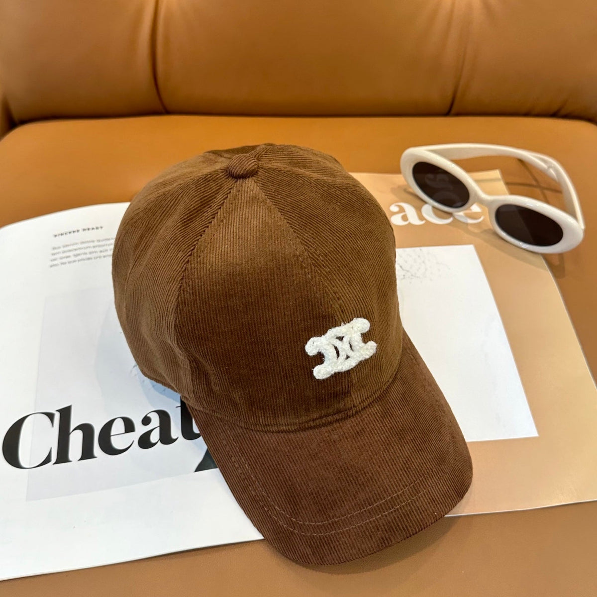 Celine Corduroy Baseball Cap - image 5