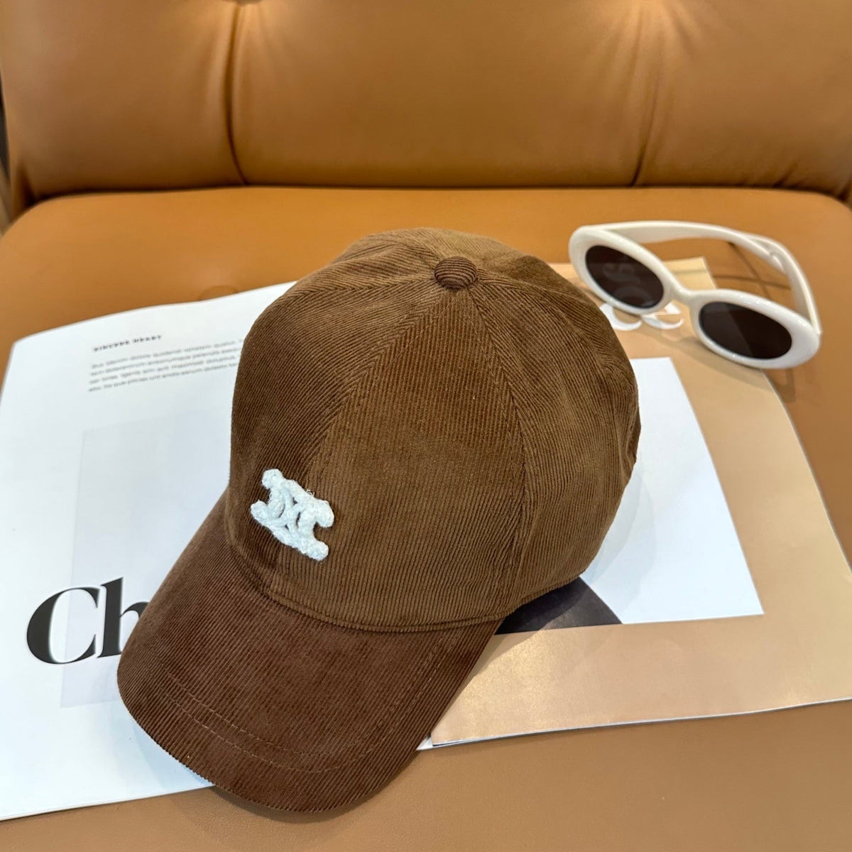 Celine Corduroy Baseball Cap - image 6