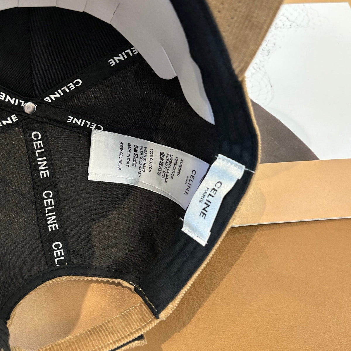 Celine Corduroy Baseball Cap - image 7