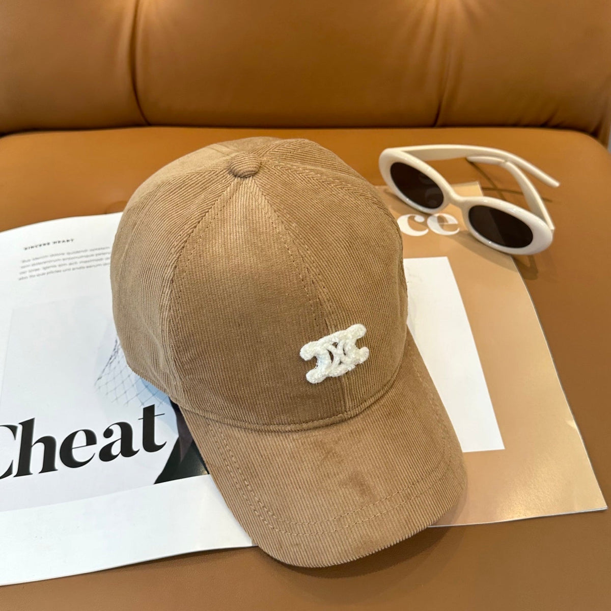 Celine Corduroy Baseball Cap - image 5