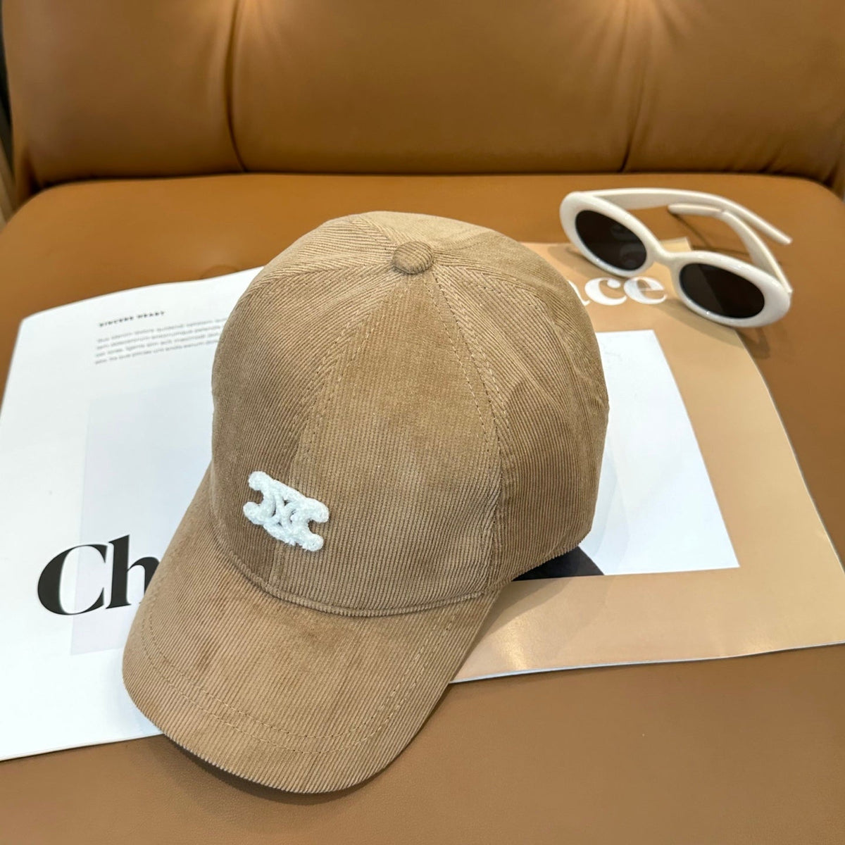 Celine Corduroy Baseball Cap - image 6