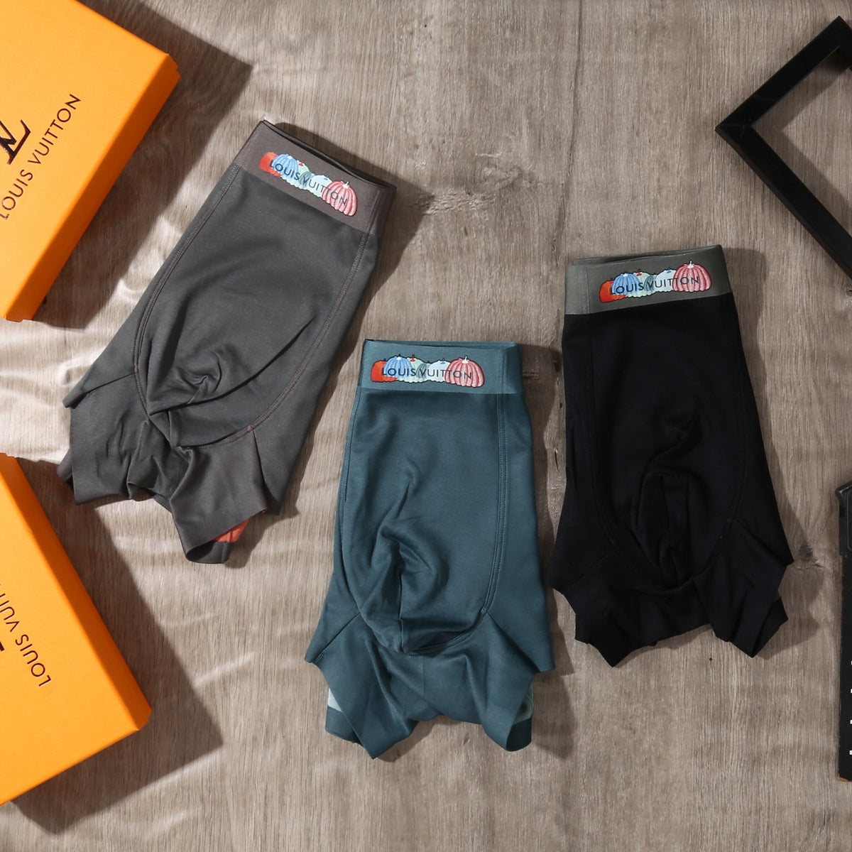Louis Vuitton Charcoal Green Small Cartoon Waist Boxer Briefs, image 6