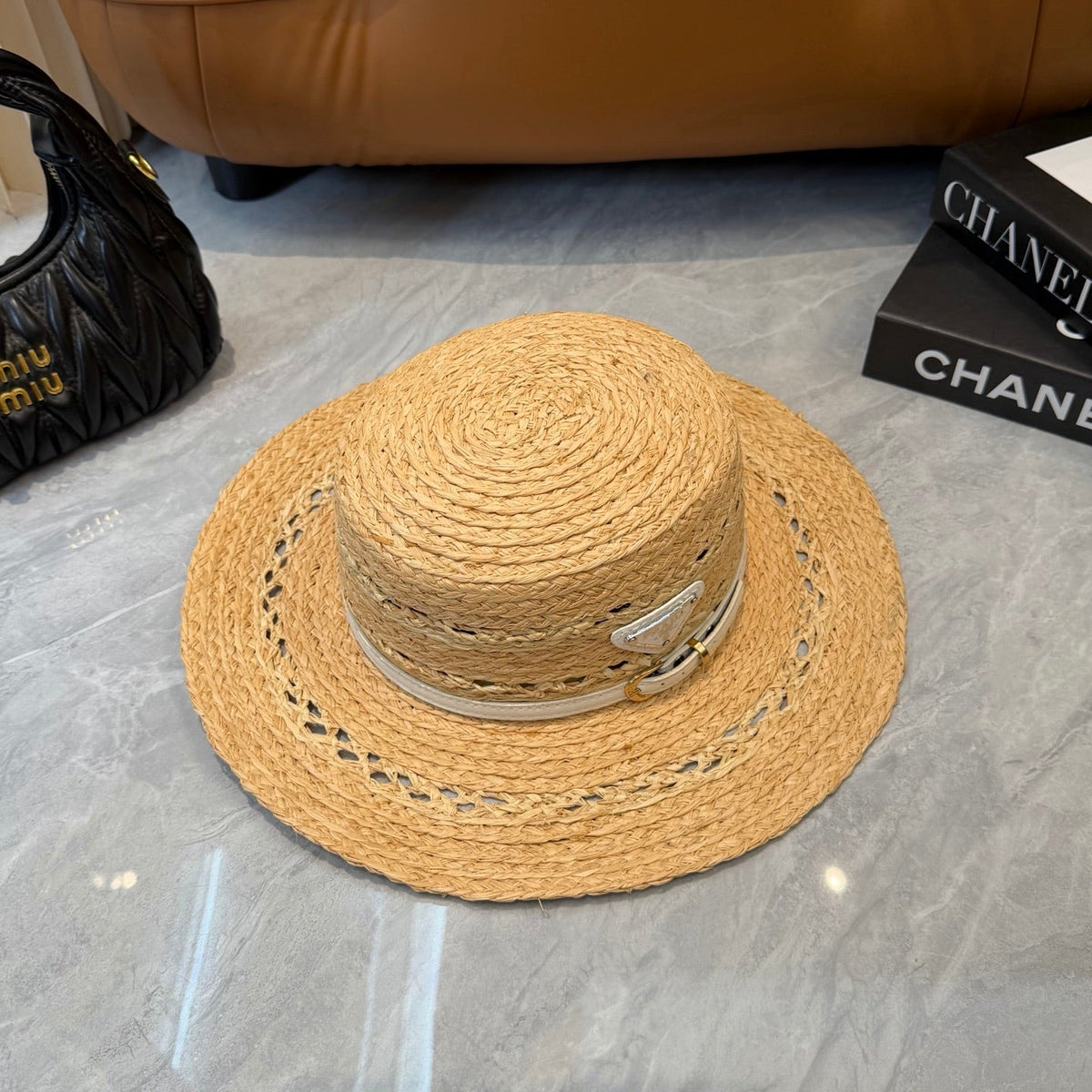 Prada Open Knit Wide Brim Hat - image 6
