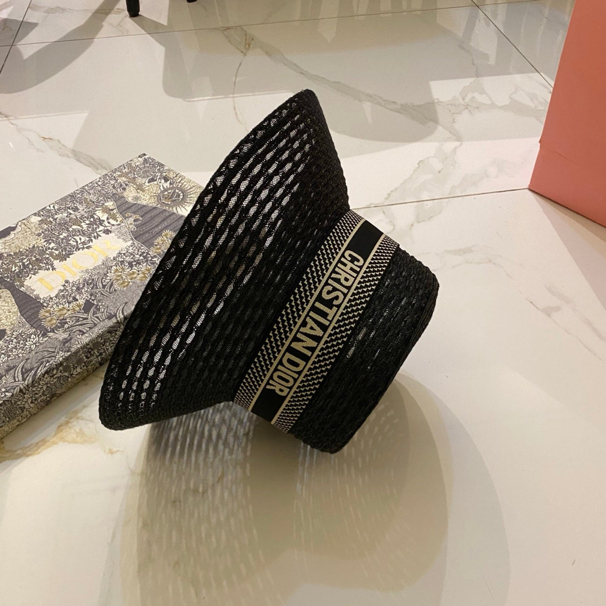 Dior Open Knit Bucket Hat - image 3