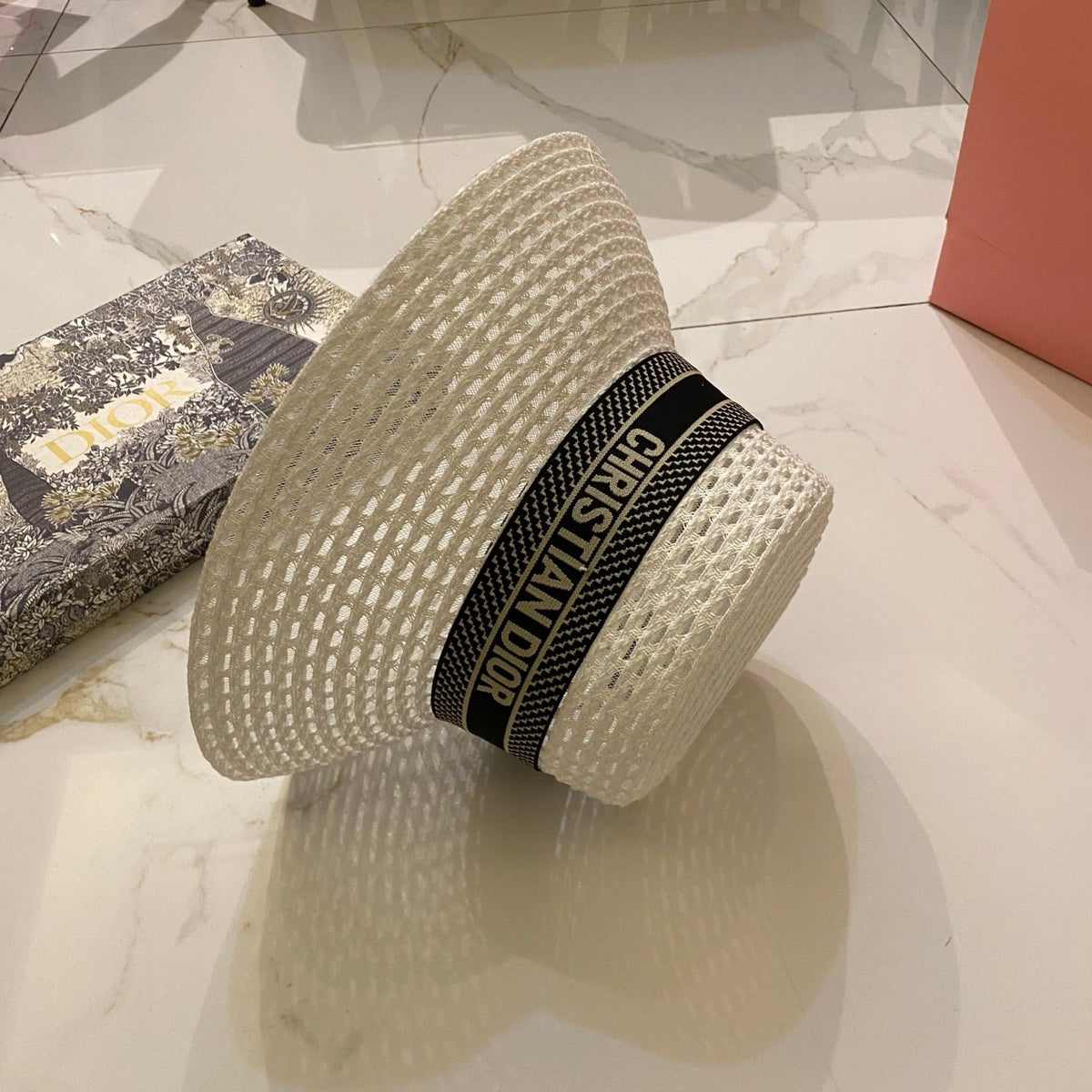 Dior Open Knit Bucket Hat - image 5