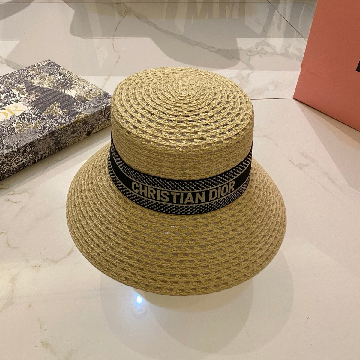 Dior Open Knit Bucket Hat - image 8
