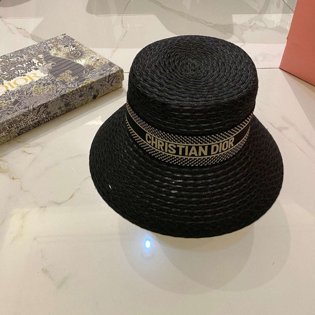 Dior Open Knit Bucket Hat - image 2