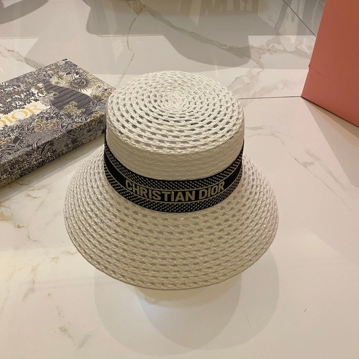 Dior Open Knit Bucket Hat - image 4