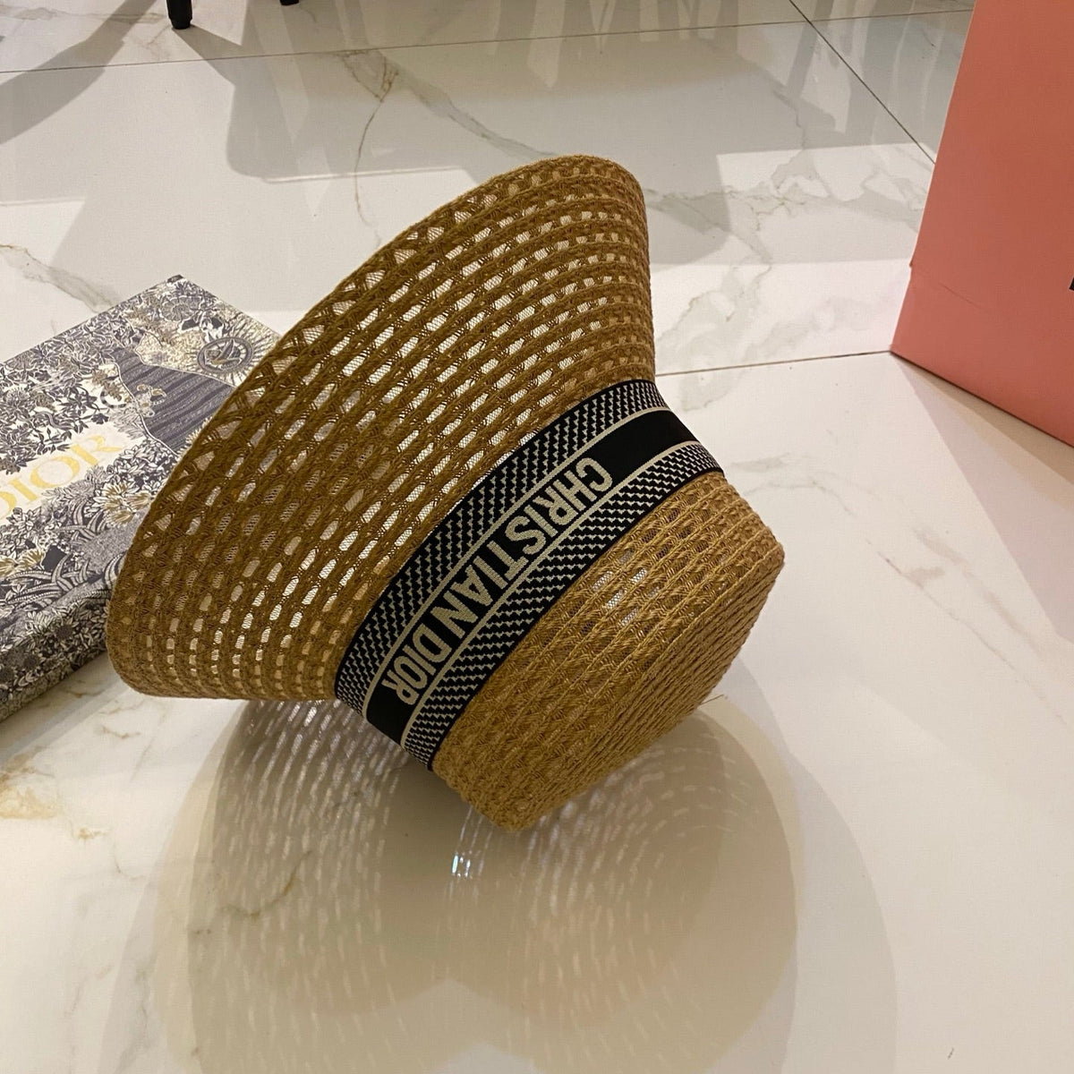 Dior Open Knit Bucket Hat - image 7