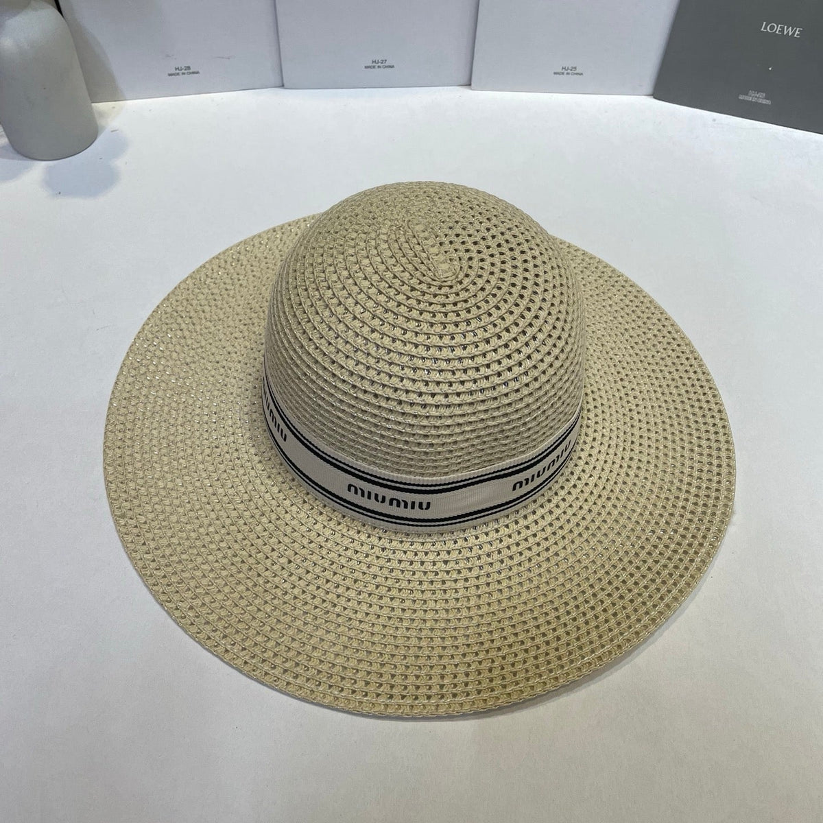 Miu Miu Open Knit Straw Hat - image 5