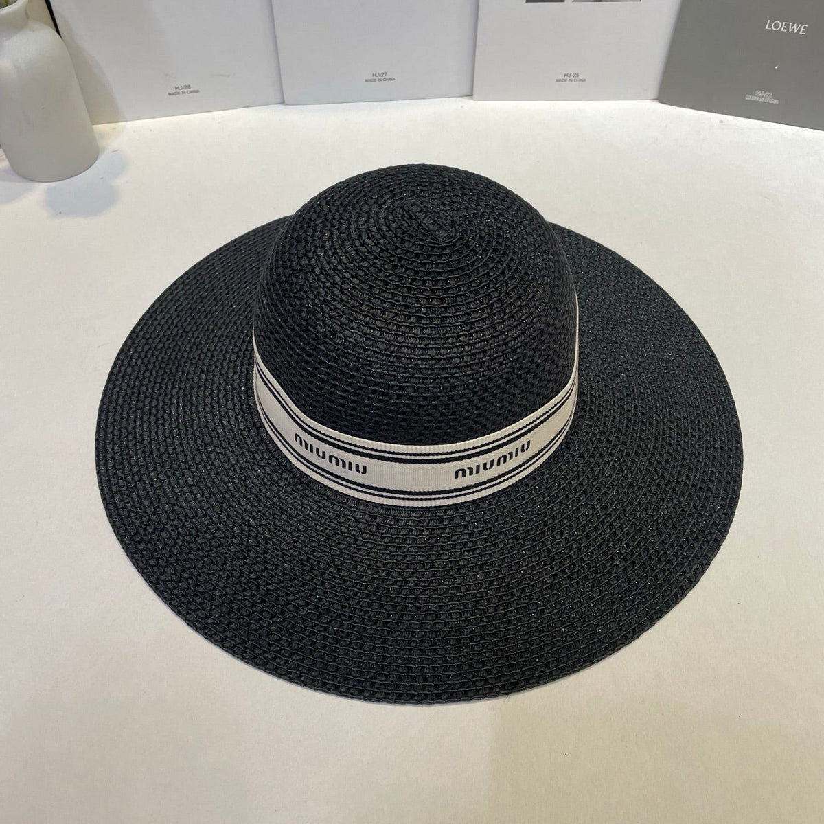 Miu Miu Open Knit Straw Hat - image 7